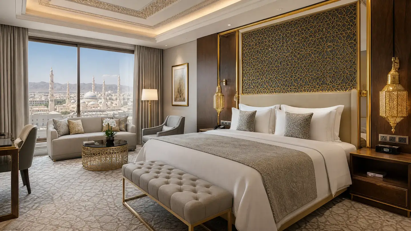 غرفة فندقية بتصميم أنيق